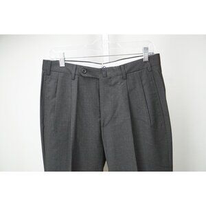 Incotex Dark Gray S120s Wool Dress Pants Sz 50 NEW